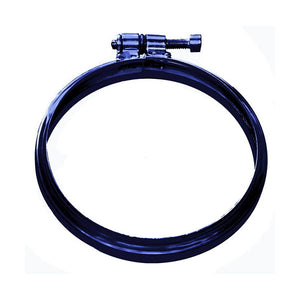 canna fumaria fascetta bloccaggio dn 80 mm inox verniciato nero pellet