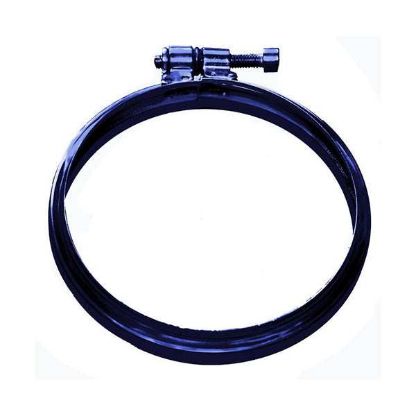 canna fumaria fascetta bloccaggio dn 80 mm inox verniciato nero pellet