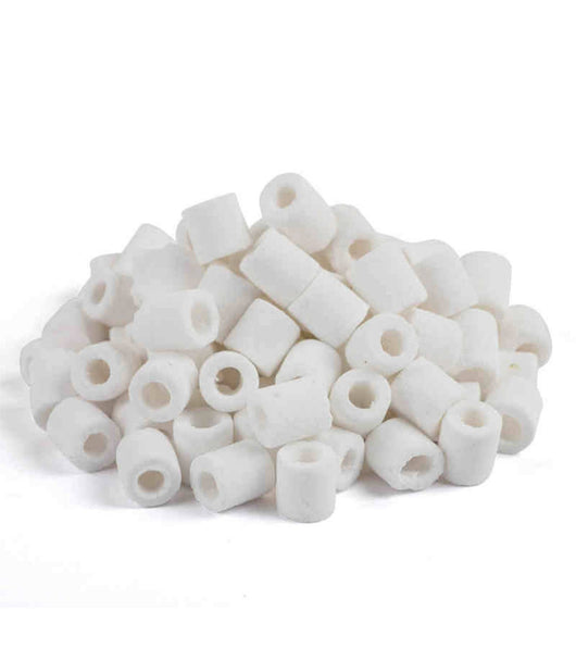 Cannolicchi 500g In Vetro Sintetizzato Con Calza Per Acquario Pulizia         