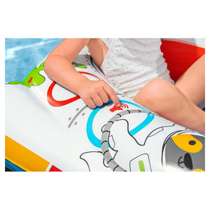 Trade Shop - Canottino Barca Navicella Spaziale Gonfiabile Per Bambini +3 Anni Con Altoparlante 34178 -