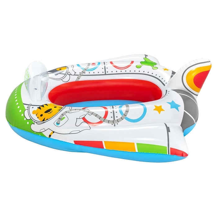Trade Shop - Canottino Barca Navicella Spaziale Gonfiabile Per Bambini +3 Anni Con Altoparlante 34178 -