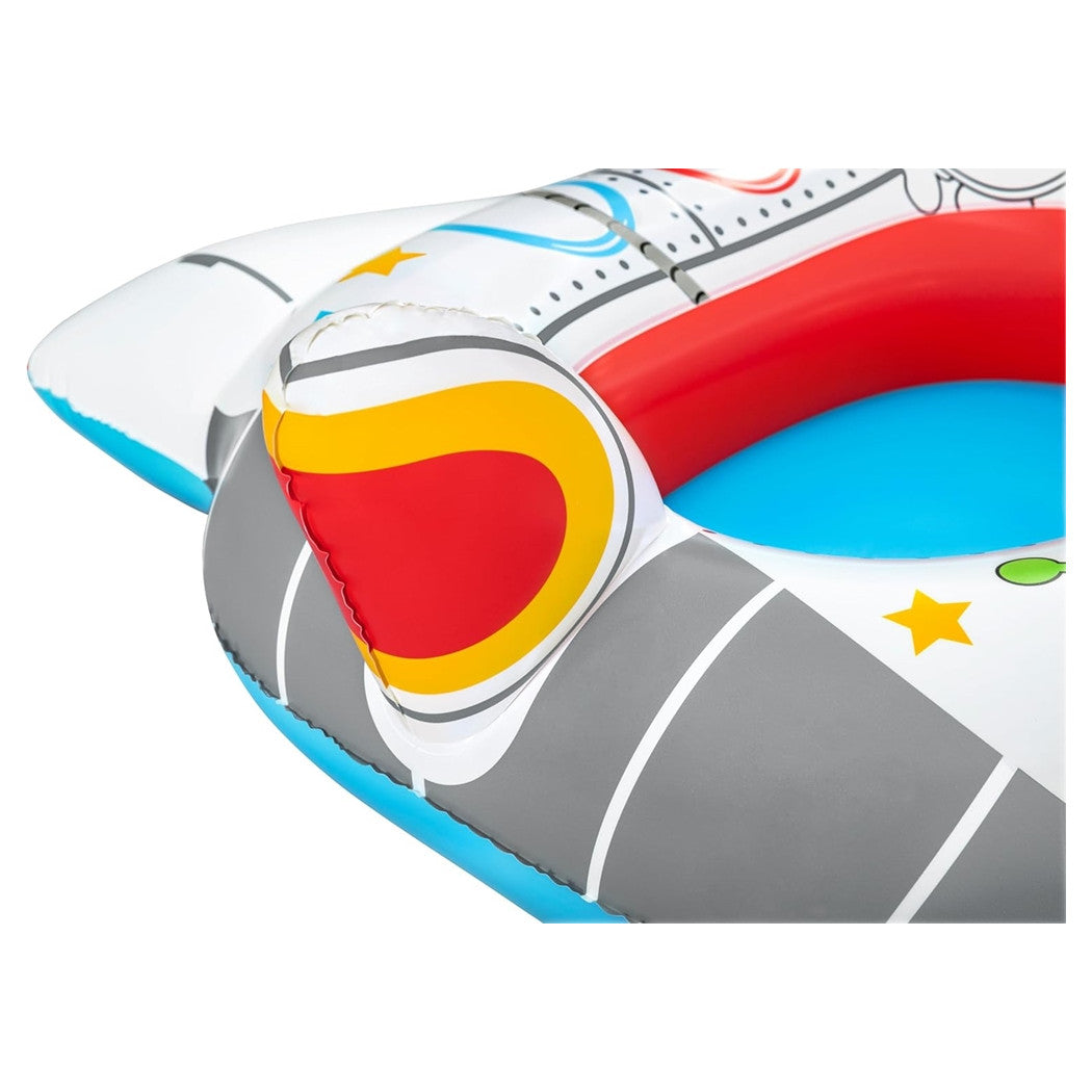 Trade Shop - Canottino Barca Navicella Spaziale Gonfiabile Per Bambini +3 Anni Con Altoparlante 34178 -