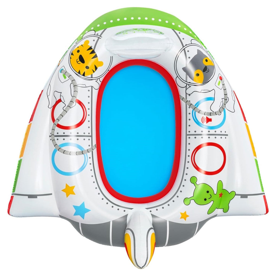 Trade Shop - Canottino Barca Navicella Spaziale Gonfiabile Per Bambini +3 Anni Con Altoparlante 34178 -