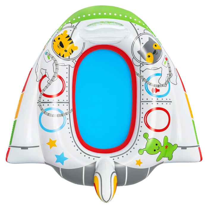 Trade Shop - Canottino Barca Navicella Spaziale Gonfiabile Per Bambini +3 Anni Con Altoparlante 34178 -