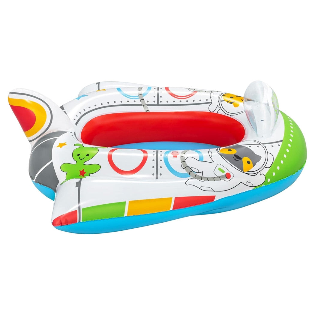 Trade Shop - Canottino Barca Navicella Spaziale Gonfiabile Per Bambini +3 Anni Con Altoparlante 34178 -