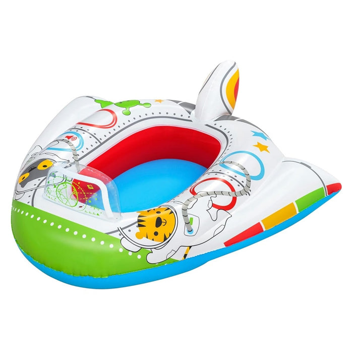 Trade Shop - Canottino Barca Navicella Spaziale Gonfiabile Per Bambini +3 Anni Con Altoparlante 34178 -