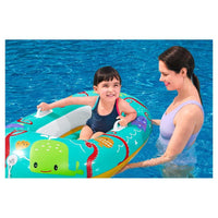 Trade Shop - Canotto Canottino Gonfiabile Per Bambini Balena Pesci Granchio Felice 119x79cm 34009 -