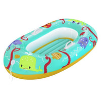 Trade Shop - Canotto Canottino Gonfiabile Per Bambini Balena Pesci Granchio Felice 119x79cm 34009 -