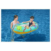 Trade Shop - Canotto Canottino Gonfiabile Per Bambini Balena Pesci Granchio Felice 119x79cm 34009 -