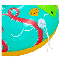 Trade Shop - Canotto Canottino Gonfiabile Per Bambini Balena Pesci Granchio Felice 119x79cm 34009 -