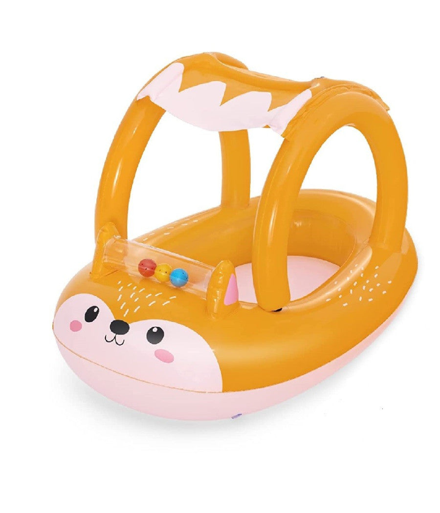 Canotto Canottino Volpe Gonfiabile Bambini Con Parasole Mare Piscina 85x58cm 34168         