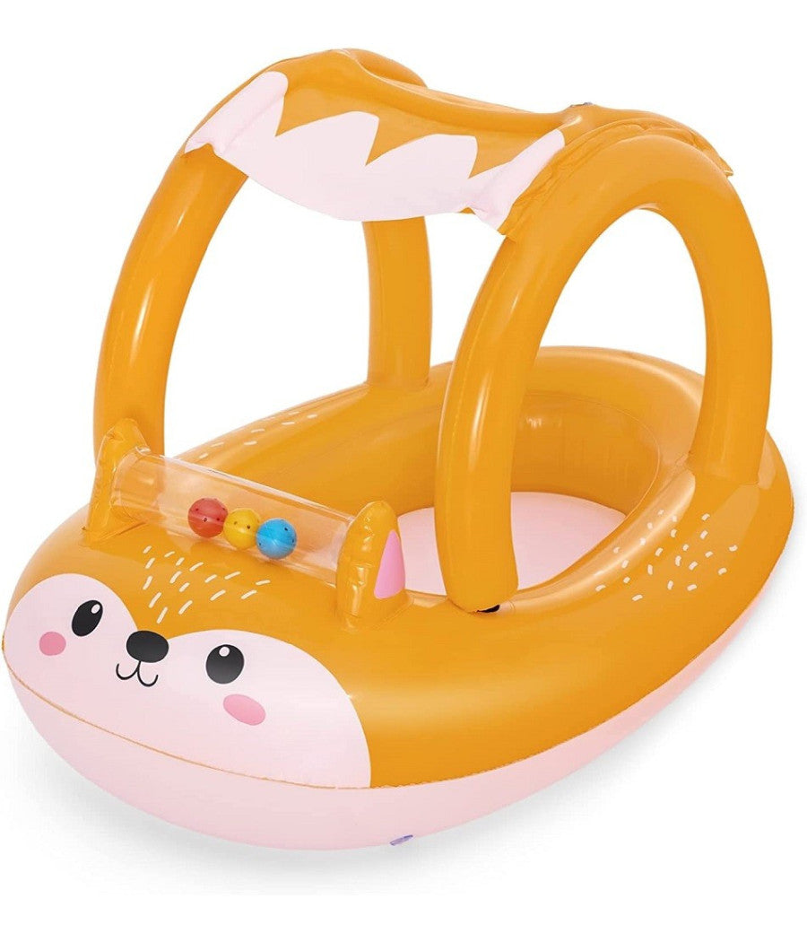 Canotto Canottino Volpe Gonfiabile Bambini Con Parasole Mare Piscina 85x58cm 34168         