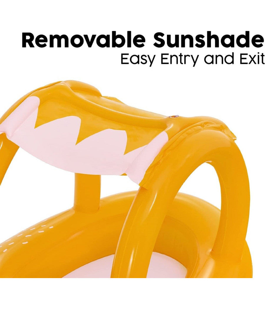 Canotto Canottino Volpe Gonfiabile Bambini Con Parasole Mare Piscina 85x58cm 34168         