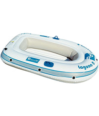 Canotto Gonfiabile 198 X 117 Cm Laguna 2 Posti Mare Fiume Bianco Azzurro         