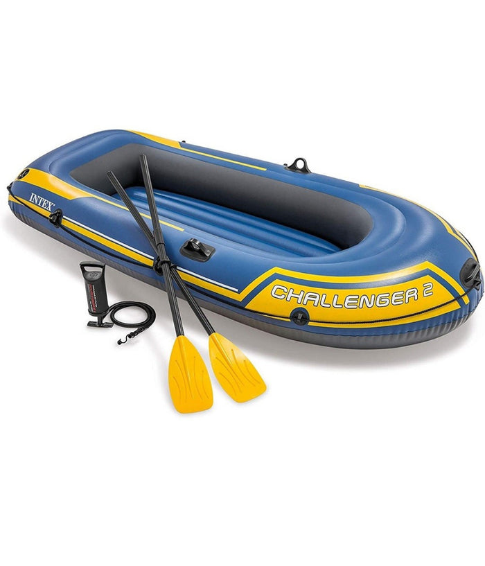 Canotto Gonfiabile Challenger 2 Set 236x114x41 Cm Mare Gommone Remi Pompa 68367         