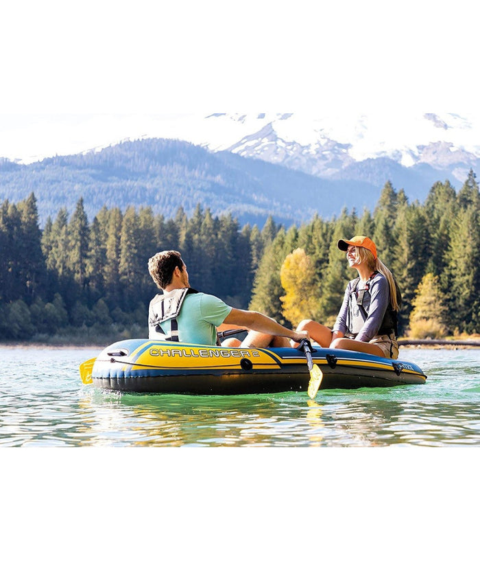 Canotto Gonfiabile Challenger 2 Set 236x114x41 Cm Mare Gommone Remi Pompa 68367         