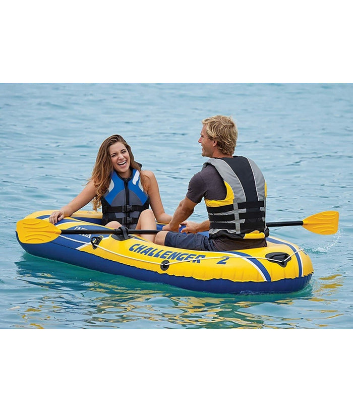 Canotto Gonfiabile Challenger 2 Set 236x114x41 Cm Mare Gommone Remi Pompa 68367         