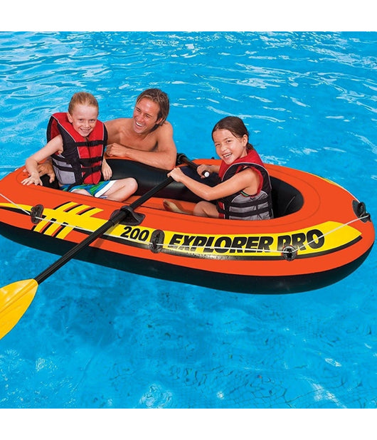 Canotto Gonfiabile Gommone Con Remi E Gonfiatore 196x102x33cm Mare Fiume         