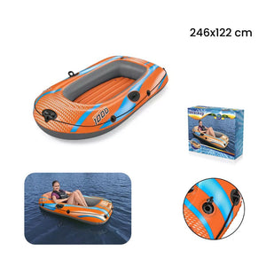 Trade Shop - Canotto Gonfiabile Kondor 3000 Elite Con Remi Gommone X3 246x122 Cm Fiume 61143 -