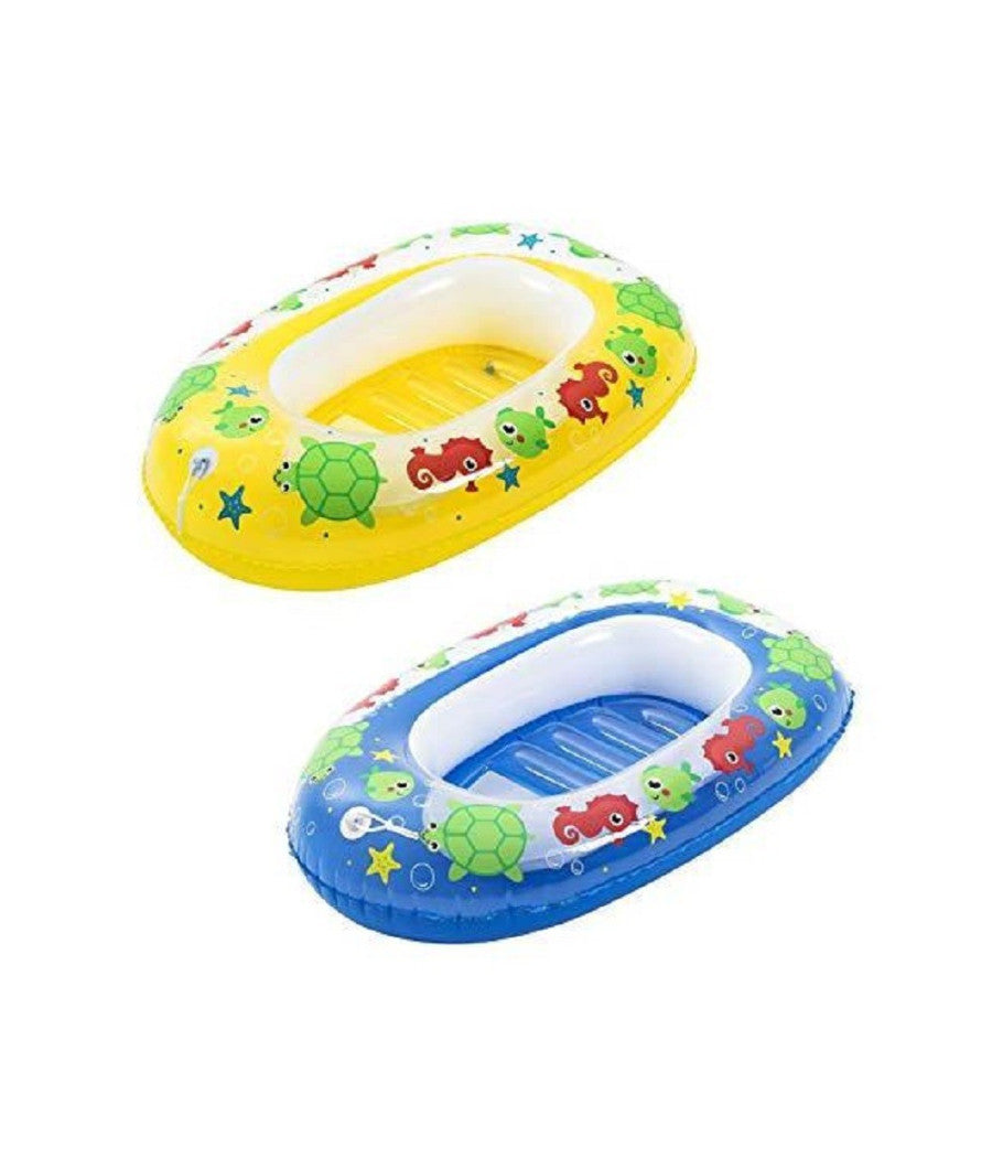 Canotto Gonfiabile Per Bambini 3-6 Anni 102x69cm Mare Balena 2 Colori Ass. 34037         