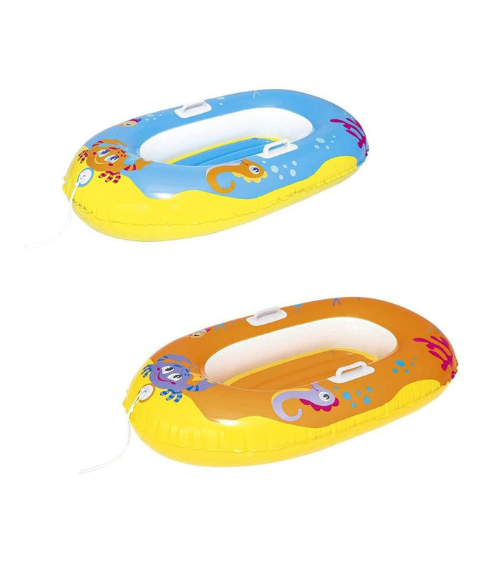 Canotto Gonfiabile Per Bambini Granchio Felice Pesci 119 X 79 Cm 2 Colori 34009         