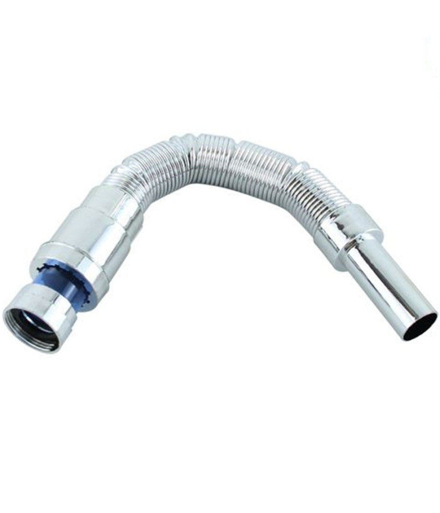 Canotto Tubo Scarico Flessibile Estensibile Lavabo Lavello 400-800mm 1/4 32mm 10074         