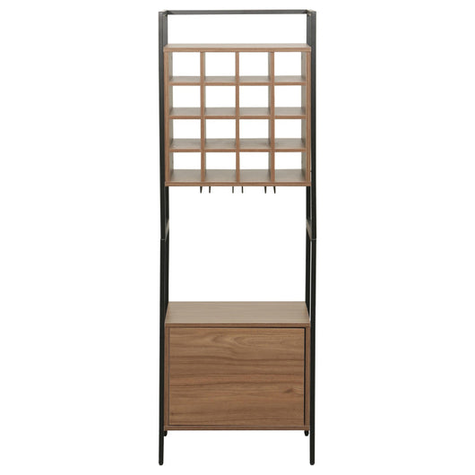 Cantinetta Grancru 51x30x155cm Marrone Scuro E Nero