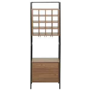 Cantinetta Grancru 51x30x155cm Marrone Scuro E Nero