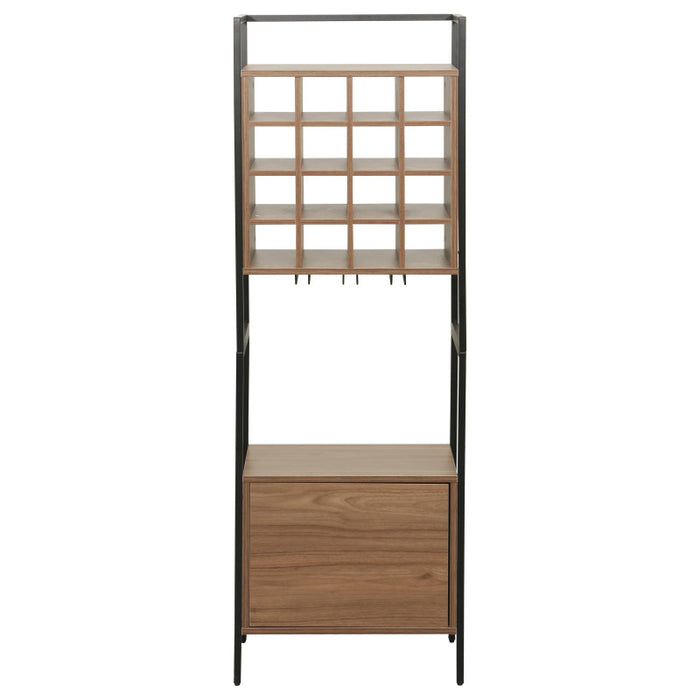 Cantinetta Grancru 51x30x155cm Marrone Scuro E Nero