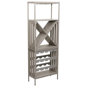 Cantinetta Grancru In Legno Truciolato+metallo 63x28x170cm Tortora