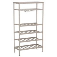 Cantinetta Grancru In Legno Truciolato+metallo 65x30x120cm Tortora