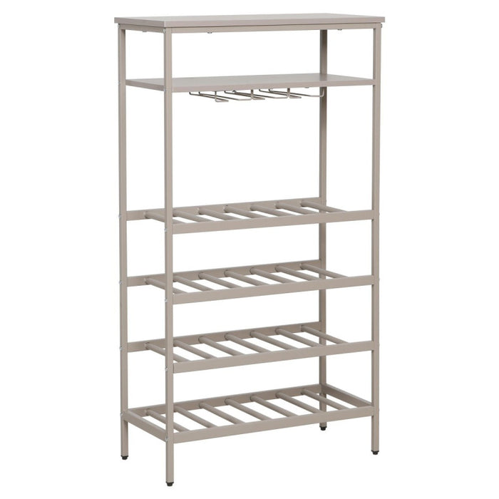 Cantinetta Grancru In Legno Truciolato+metallo 65x30x120cm Tortora