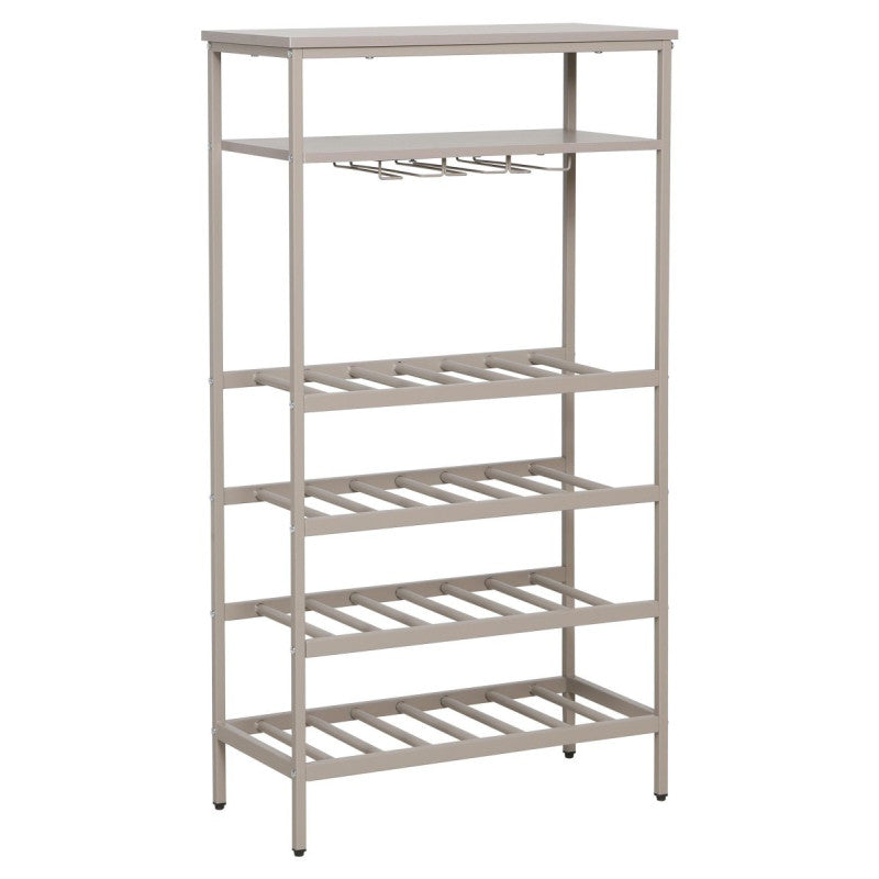 Cantinetta Grancru In Legno Truciolato+metallo 65x30x120cm Tortora