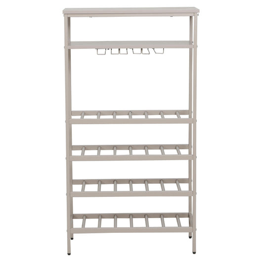 Cantinetta Grancru In Legno Truciolato+metallo 65x30x120cm Tortora