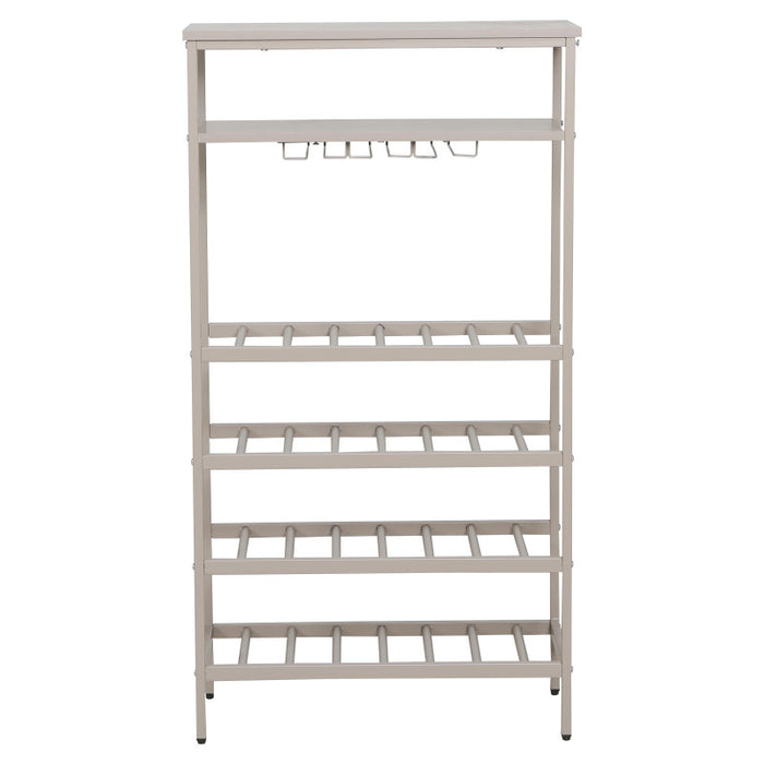 Cantinetta Grancru In Legno Truciolato+metallo 65x30x120cm Tortora