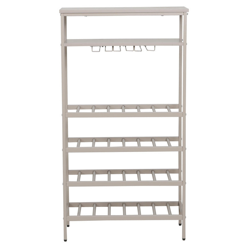 Cantinetta Grancru In Legno Truciolato+metallo 65x30x120cm Tortora