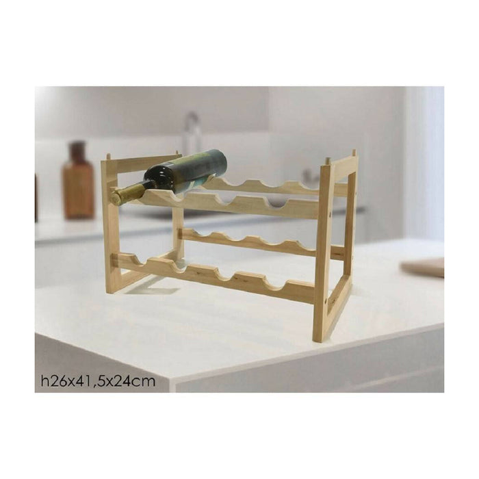 Cantinetta Porta Bottiglie Vino In Legno 8 Posti Cantina Componibile Impilabile