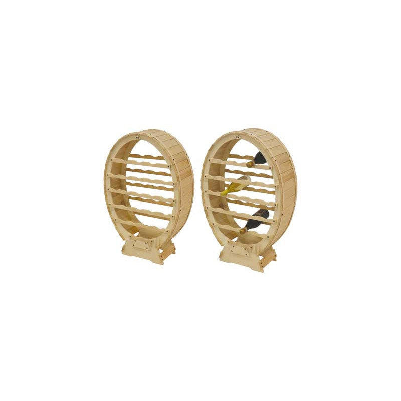 Cantinetta Portabottiglie a Botticella in Abete Massello Alberiamo 24 Posti 60x23x90 cm