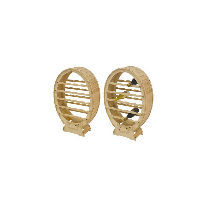 Cantinetta Portabottiglie a Botticella in Abete Massello Alberiamo 24 Posti 60x23x90 cm