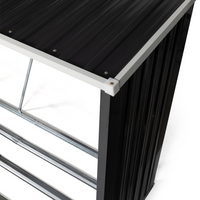 IDMarket - Capannone per tronchi in acciaio zincato grigio da 4 m³