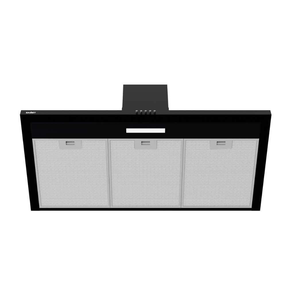 Cappa a piramide 90 cm Eolo90 Samet colore nero