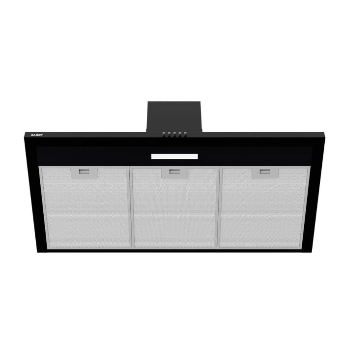 Cappa a piramide 90 cm Eolo90 Samet colore nero