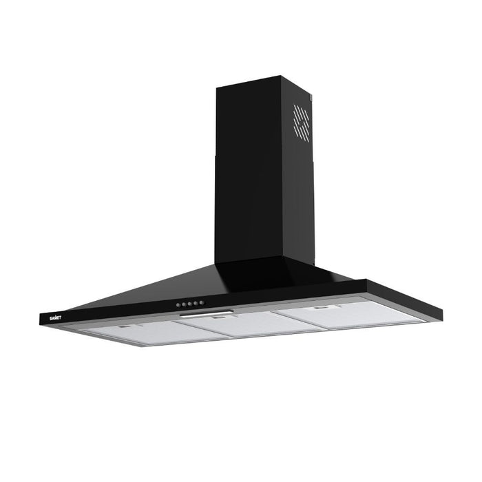 Cappa a piramide 90 cm Eolo90 Samet colore nero