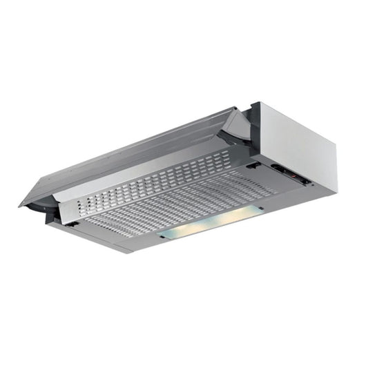 Samet, Cappa Aspirante da Incasso 90 cm Estraibile con Luce LED e Potenza 300 m³/h, Colore Alluminio, 90x30x15 cm