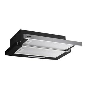 Cappa sottopensile NEWSLIM60 nero con frontalino estraibile inox Samet