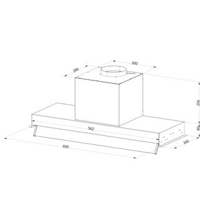 Cappa sottopensile Samet Kripto60 inox classe D