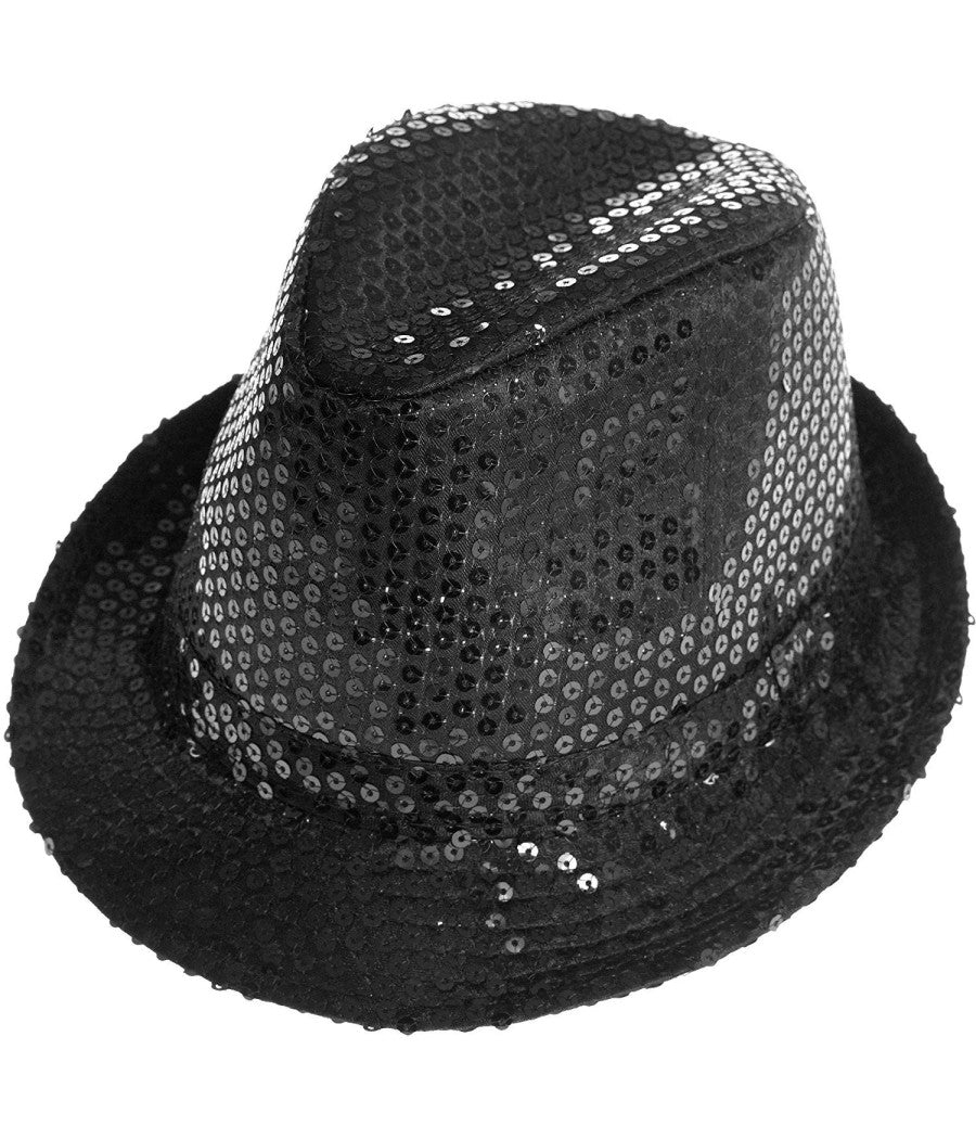 Cappello Borsalino Paillettes Nero Spettacolo Teatro Paillette Uomo Donna         