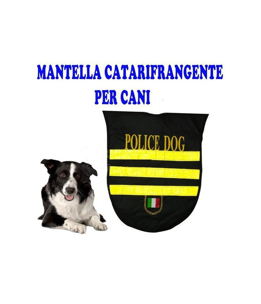 Cappotto Vestito Impermeabile Catarifrangente Cane Police Dog Taglia M         