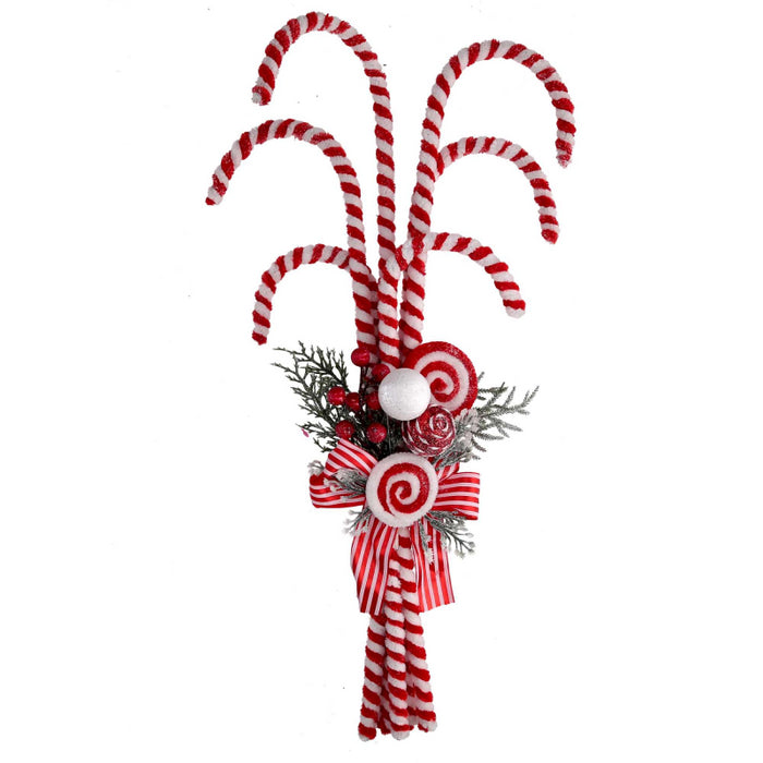 Caramella plastica bastoncini di zucchero rosso cmh60