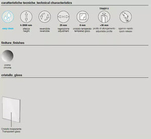 Box Doccia Saloon Apertura Interna Esterna e Lato Fisso H190 6mm - 80x150